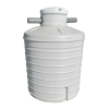 Citerne verticale de 1200 litres équipée de son kit de récupération d'eau de pluie. FCI AquaTechnology