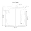 Vue de profil du bac à graisses de 2000 litres. Structure haute résistance, épaisseur augmentée. FCI AquaTechnology