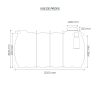 Vue de profil de la fosse toutes eaux Septiblok de 5000 litres. FCI AquaTechnology