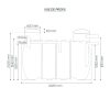 schéma vue de profil du séparateur à graisses et fécules de 4000 litres FCI AquaTechnology